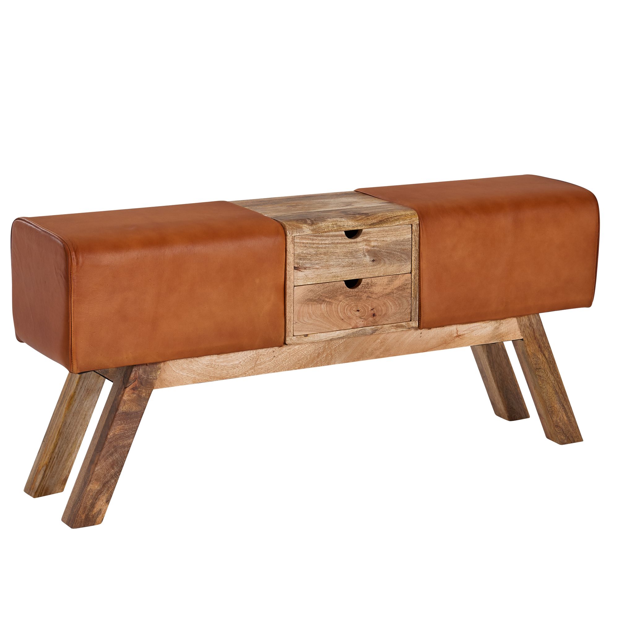 Design turnbock lavice hnědá se zásuvkami 120x56x30 cm