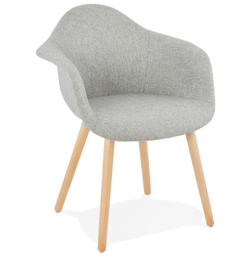 Designová židle s područkami „RAMBLA“ v šedé tkanině