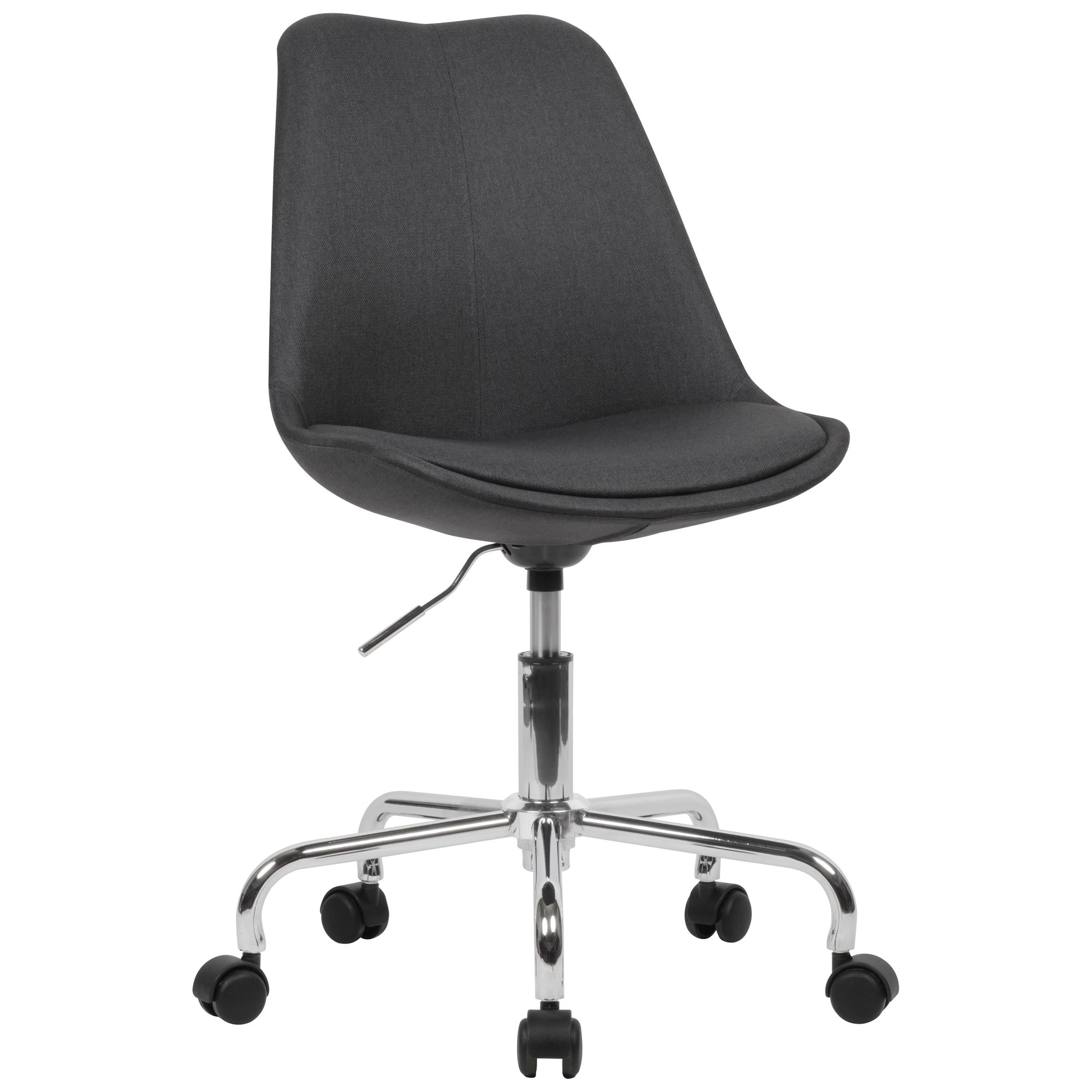 Black Fabric Office Chair | Modern Shell Design | 65x84-94x56 cm | Max Load 110 kg
