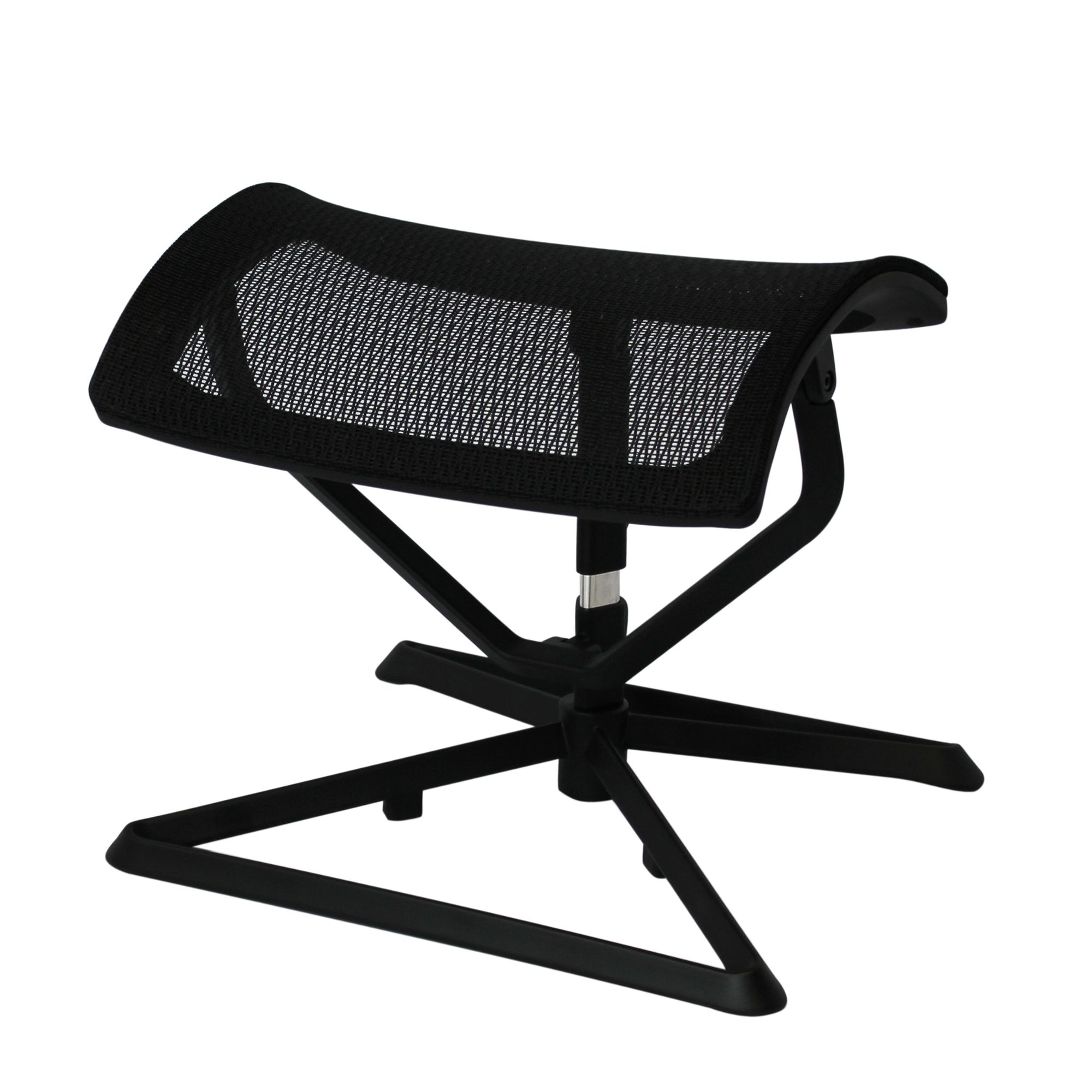 Nástavec na nohy LEGpro OTTOMANN černý látkový potah | 43 x 33 x 36-46 cm | 100 % nylon
