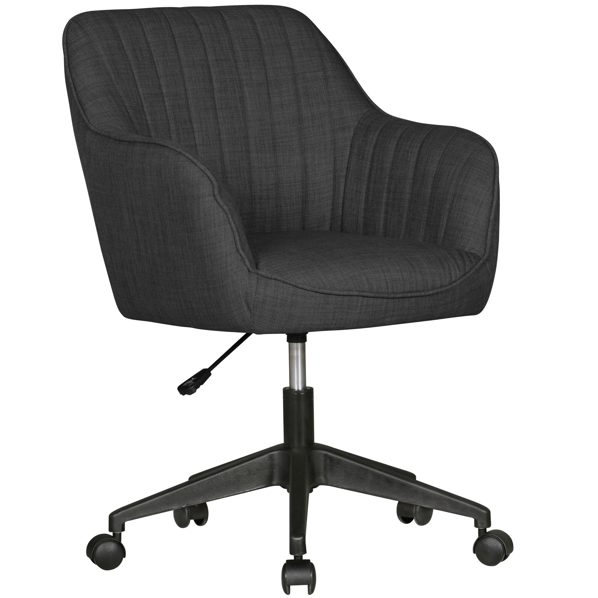 MIAMI Office Chair Anthracite Fabric | Wide Seat 65x65 cm | Max Load 120 kg